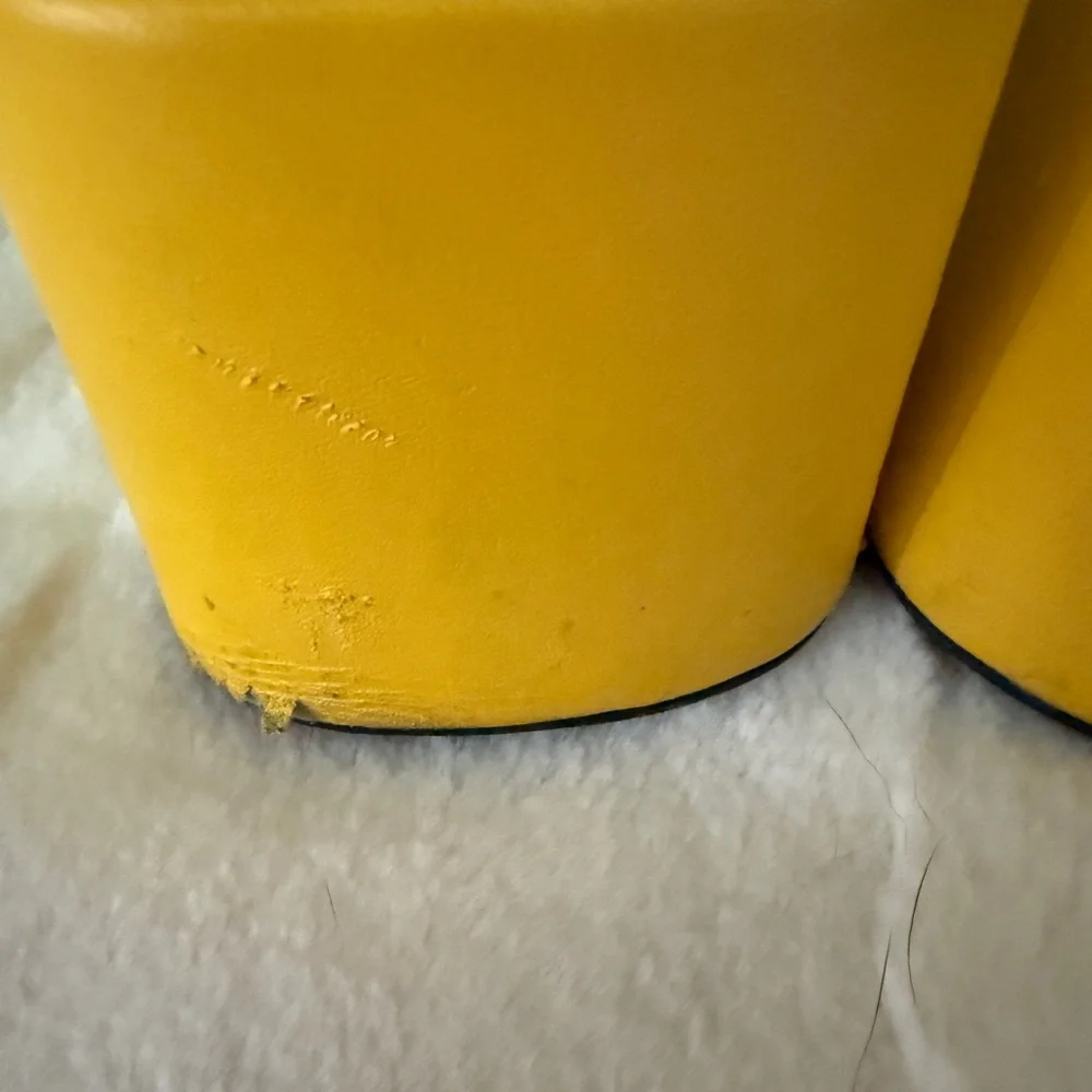 Staud Remi Platform Leather Buckle Sandals - Yellow 39 9 - Picture 6 of 10